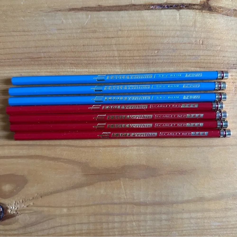 NOS Vintage 80s Eagle Verithin chemo-sealed colored pencils lot